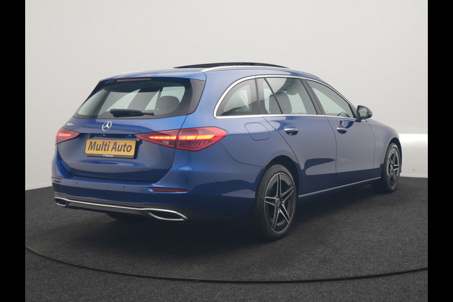 Mercedes-Benz C-Klasse Estate 300 e Avantgarde PHEV Long Range 313pk Dealer O.H | Trekhaak Af Fabriek | Panodak | Adaptive Cruise | Head Up | 360 Camera | Digital LED | Lederen Sportstoelen Verwarmd | Keyless | Sfeerverlichting | Apple Carplay | Virtual | Navigatie | DAB | Plug In Hybrid |