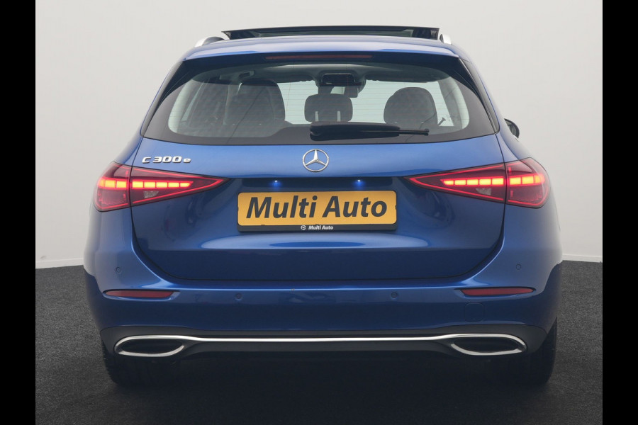 Mercedes-Benz C-Klasse Estate 300 e Avantgarde PHEV Long Range 313pk Dealer O.H | Trekhaak Af Fabriek | Panodak | Adaptive Cruise | Head Up | 360 Camera | Digital LED | Lederen Sportstoelen Verwarmd | Keyless | Sfeerverlichting | Apple Carplay | Virtual | Navigatie | DAB | Plug In Hybrid |
