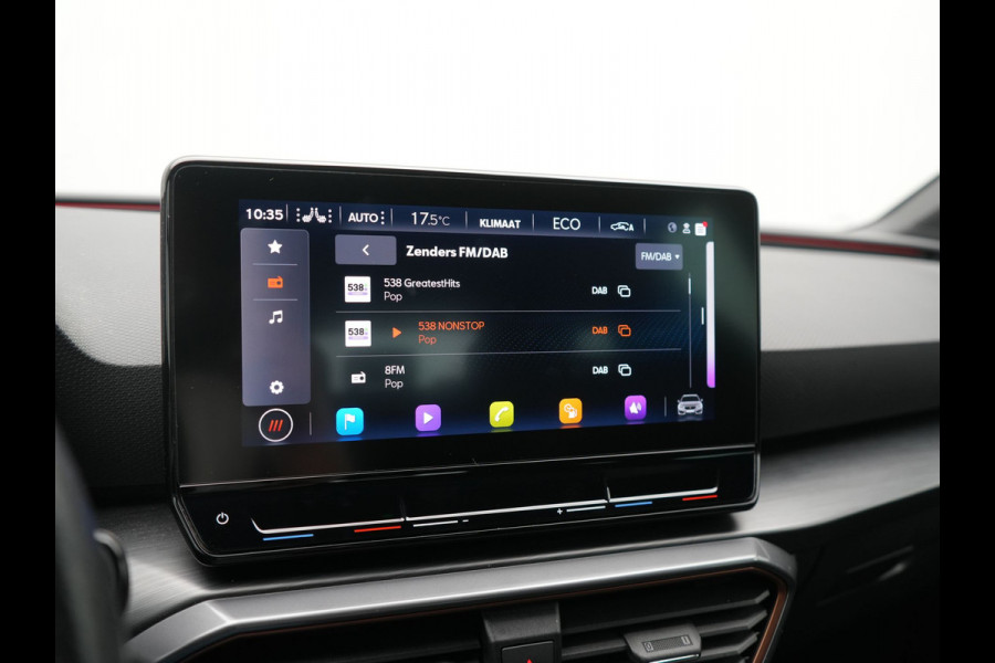CUPRA Leon Sportstourer 1.4 e-Hybrid PHEV 245pk Dealer O.H | Trekhaak | Adaptive Cruise | Sportstoelen & Stuur Verwarmd | Apple Carplay | Sfeerverlichting | Keyless | Virtual | Navigatie | DAB | 19"L.M |