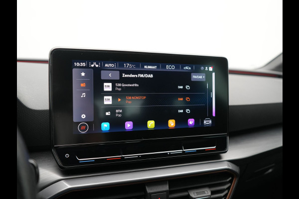 CUPRA Leon Sportstourer 1.4 e-Hybrid PHEV 245pk Dealer O.H | Trekhaak | Adaptive Cruise | Sportstoelen & Stuur Verwarmd | Apple Carplay | Sfeerverlichting | Keyless | Virtual | Navigatie | DAB | 19"L.M |