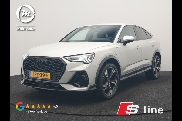 Audi Q3 Sportback 45 TFSI e 2x S Line PHEV 245pk Dealer O.H | Adaptive Cruise | Camera | Blis | Matrix LED | Sportstoelen Verwarmd | Sfeerverlichting | Navigatie | DAB | 20"L.M | Virtual | Plug In Hybrid |