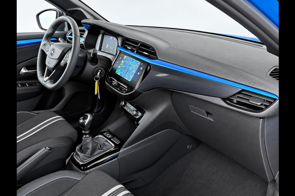 Opel Corsa 1.2 Turbo 100pk Facelift Navigatie By App Wireless Stoel en Stuurverwarming Parkeersensoren Airco Cruise Control Vertigo Black Roof  LMV Android Auto