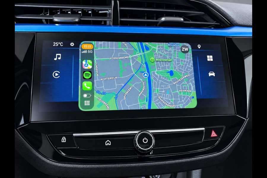 Opel Corsa 1.2 Turbo 100pk Facelift Navigatie By App Wireless Stoel en Stuurverwarming Parkeersensoren Airco Cruise Control Vertigo Black Roof  LMV Android Auto