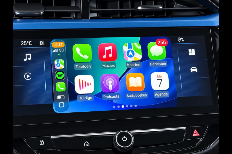 Opel Corsa 1.2 Turbo 100pk Facelift Navigatie By App Wireless Stoel en Stuurverwarming Parkeersensoren Airco Cruise Control Vertigo Black Roof  LMV Android Auto
