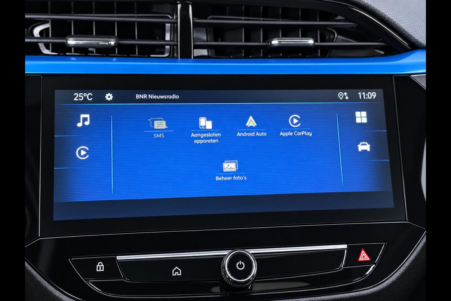 Opel Corsa 1.2 Turbo 100pk Facelift Navigatie By App Wireless Stoel en Stuurverwarming Parkeersensoren Airco Cruise Control Vertigo Black Roof  LMV Android Auto