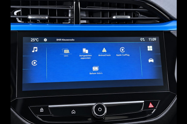 Opel Corsa 1.2 Turbo 100pk Facelift Navigatie By App Wireless Stoel en Stuurverwarming Parkeersensoren Airco Cruise Control Vertigo Black Roof  LMV Android Auto