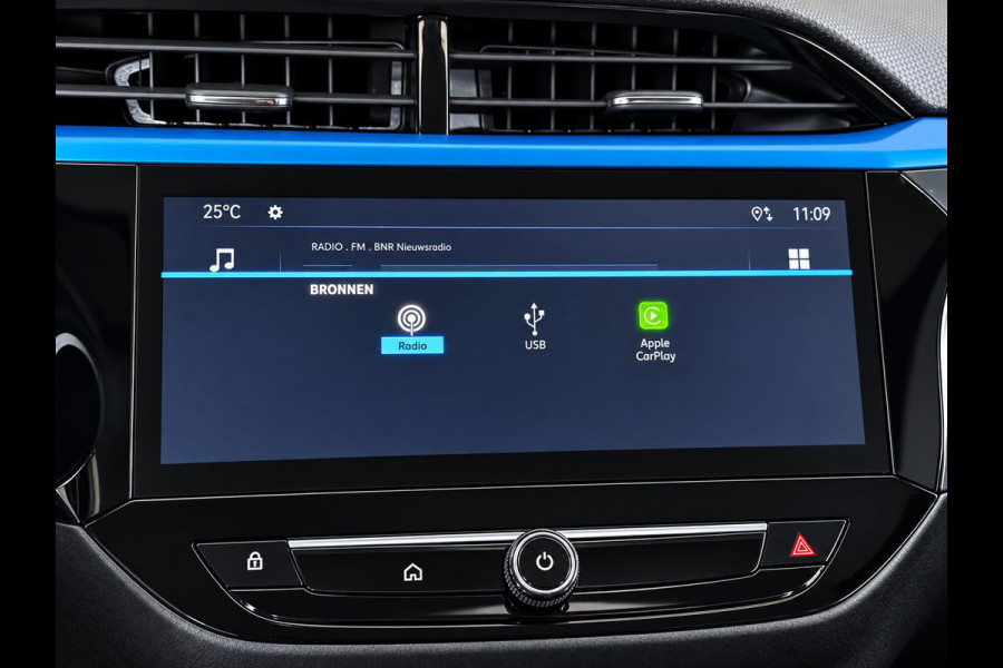 Opel Corsa 1.2 Turbo 100pk Facelift Navigatie By App Wireless Stoel en Stuurverwarming Parkeersensoren Airco Cruise Control Vertigo Black Roof  LMV Android Auto