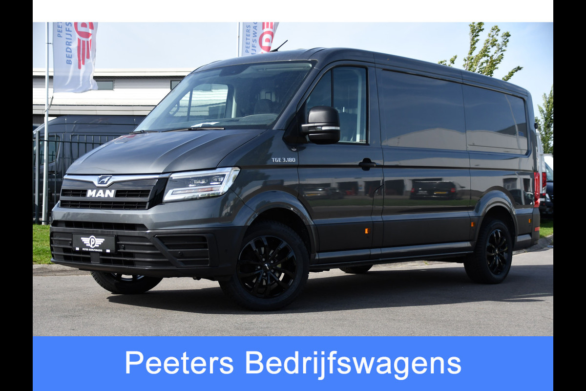 MAN TGE 3.180 35 2.0 L3H2 PB Edition MARGE! Camera, Cruise, Carplay, LED, Stuurverwarming, 177pk, Trekhaak, Automaat, Uniek!