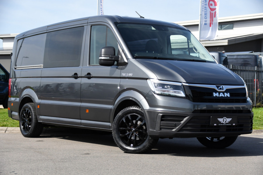 MAN TGE 3.180 35 2.0 L3H2 DC PB Edition Camera, Cruise, Carplay, LED, 177pk, Automaat, Sensoren, Multimedia, Uniek!