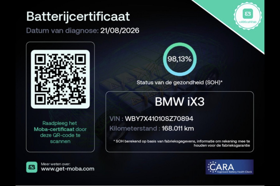 BMW iX3 Executive 80 kWh (SOH 98%, PANORAMADAK, STOELVERWARMING, ELEKTR STOELEN, CAMERA)