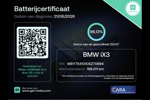 BMW iX3 Executive 80 kWh (SOH 98%, PANORAMADAK, STOELVERWARMING, ELEKTR STOELEN, CAMERA)