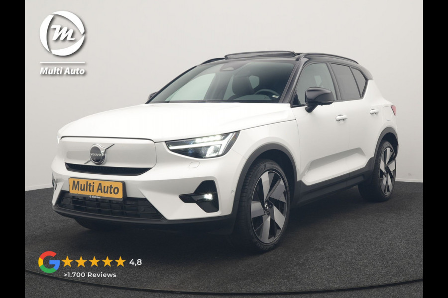 Volvo XC40 Recharge Ultimate 69 kWh 231pk Dealer O.H. | Panodak | Warmtepomp | 360 Camera | Adaptive Cruise | Harman / Kardon | Sportstoelen Memory & Verwarmd | Blis | Keyless | Pilot Assist | Apple Carplay | Stuur Verwarmd | Google Assistent &  | 20"L.M |