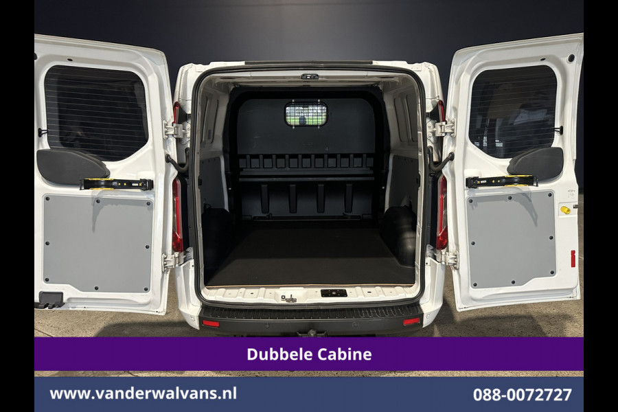 Ford Transit Custom 2.0 TDCI 170pk L2H1 Dubbele Cabine Euro6 Airco | 5-Zits | 2x Zijdeur | Camera | Navigatie | LED, Apple Carplay, Android Auto, Cruisecontrol, Verwarmde voorruit, Trekhaak, Parkeersensoren