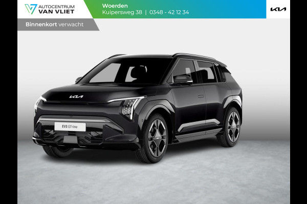 Kia EV3 GT-PlusLine 81.4 kWh | Actieprijs* | Navi. | Clima. | Adapt. Cruise. | Stoel&Stuur Verwarming | Glazen Kanteldak | Harman Kardon | Vegan Lederen Stoelbekleding 'GT-Line | Slimme Parkeerassistentie | Dodehoekcamera