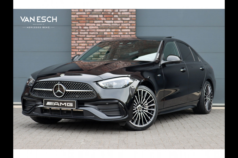 Mercedes-Benz C-Klasse 400 e 4MATIC AMG Line | Distronic+ | Panoramadak | Nappa Leder | Burmester | Memory | Digital Light | HUD | Verwarmd Stuurwiel | Keyless Go | Surround Camera |