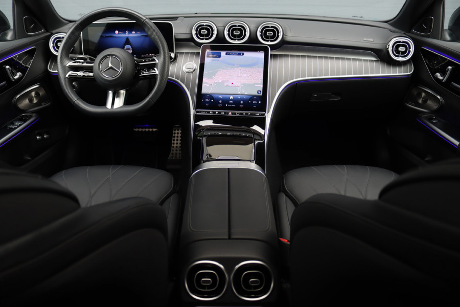 Mercedes-Benz C-Klasse 400 e 4MATIC AMG Line | Distronic+ | Panoramadak | Nappa Leder | Burmester | Memory | Digital Light | HUD | Verwarmd Stuurwiel | Keyless Go | Surround Camera |