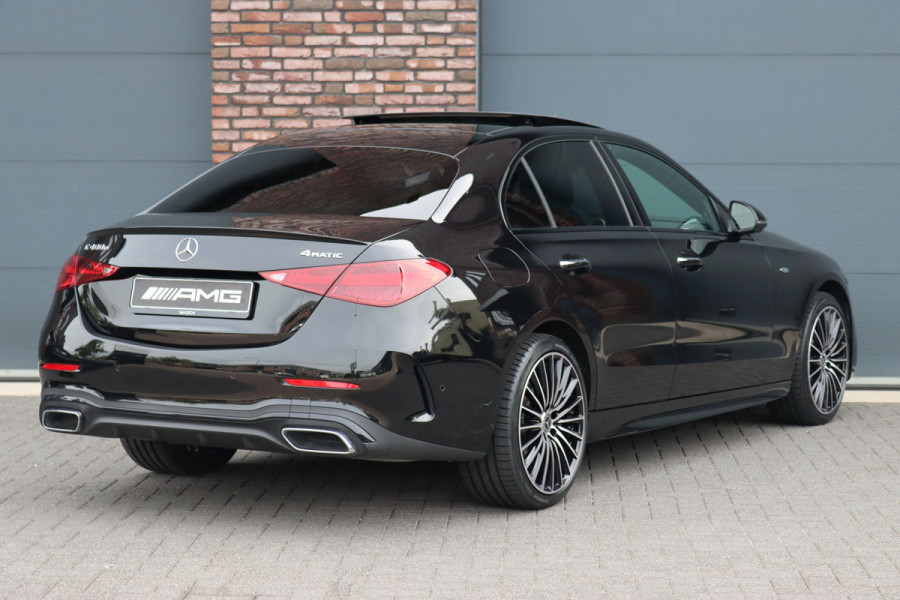 Mercedes-Benz C-Klasse 400 e 4MATIC AMG Line | Distronic+ | Panoramadak | Nappa Leder | Burmester | Memory | Digital Light | HUD | Verwarmd Stuurwiel | Keyless Go | Surround Camera |