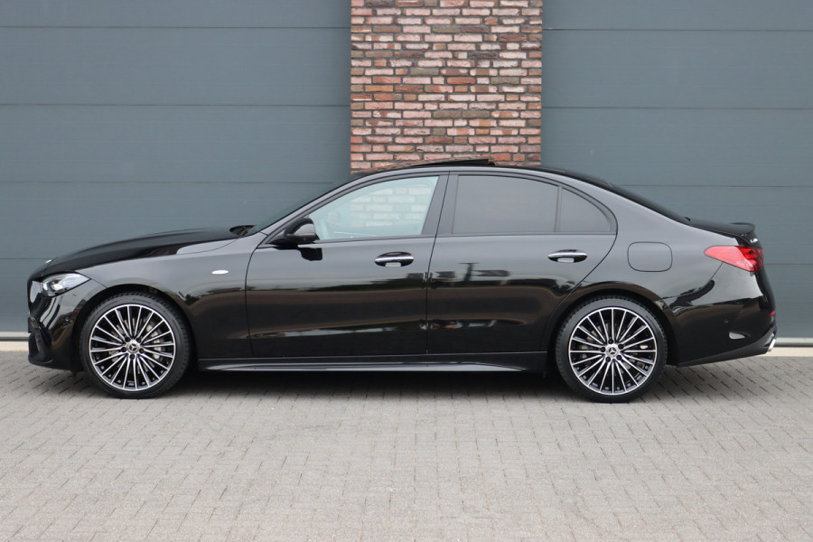 Mercedes-Benz C-Klasse 400 e 4MATIC AMG Line | Distronic+ | Panoramadak | Nappa Leder | Burmester | Memory | Digital Light | HUD | Verwarmd Stuurwiel | Keyless Go | Surround Camera |