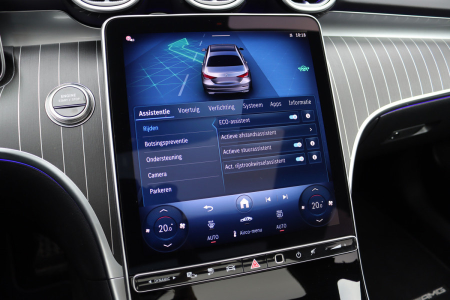 Mercedes-Benz C-Klasse 400 e 4MATIC AMG Line | Distronic+ | Panoramadak | Nappa Leder | Burmester | Memory | Digital Light | HUD | Verwarmd Stuurwiel | Keyless Go | Surround Camera |