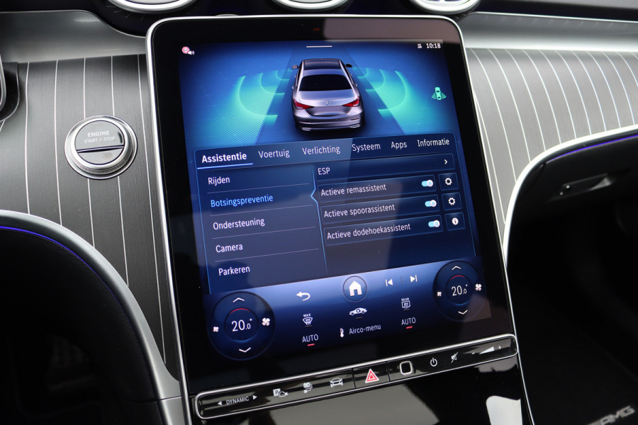 Mercedes-Benz C-Klasse 400 e 4MATIC AMG Line | Distronic+ | Panoramadak | Nappa Leder | Burmester | Memory | Digital Light | HUD | Verwarmd Stuurwiel | Keyless Go | Surround Camera |