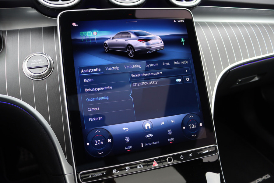 Mercedes-Benz C-Klasse 400 e 4MATIC AMG Line | Distronic+ | Panoramadak | Nappa Leder | Burmester | Memory | Digital Light | HUD | Verwarmd Stuurwiel | Keyless Go | Surround Camera |