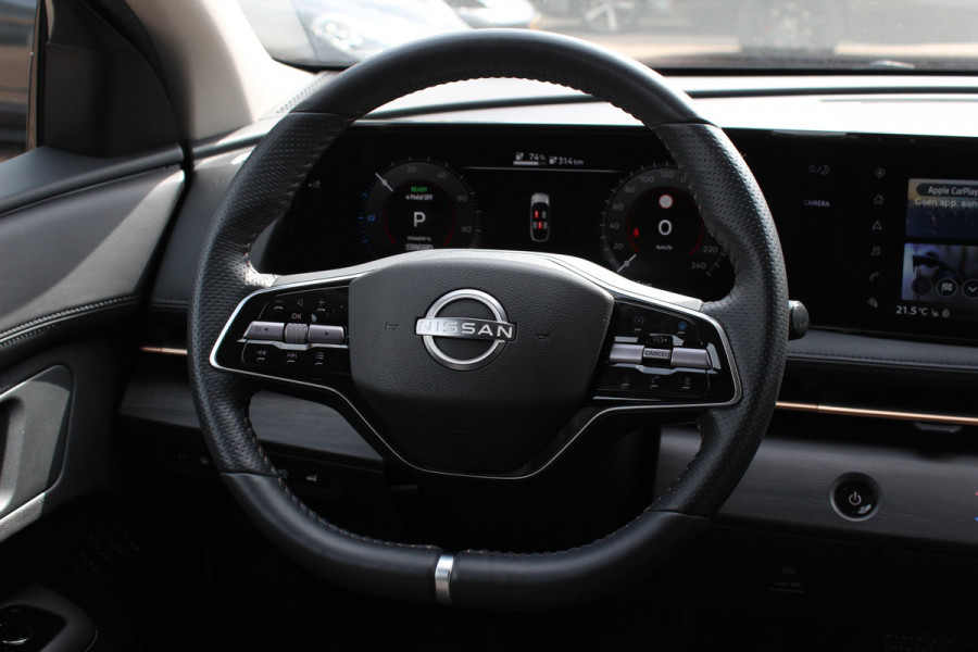 Nissan ARIYA Advance 66 kWh / SoH 97,4% / Trekhaak / 360Camera / Keyless / Sfeerverlichting / 19'' / CarPlay / Stoel+Stuurverwarming / Dodehoek / DAB / ACC