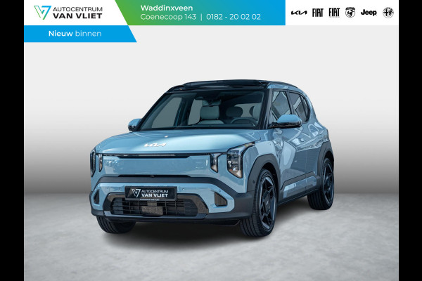 Kia EV2 GT-Line 61 kWh | 5p. | Actieprijs* | Navi. | Clima. | Adapt. Cruise. | Stoel&Stuur Verwarming | Dakrails | 15L Frunk | Harman Kardon | Glazen Kanteldak | Vegan Lederen Stoelbekleding 'GT-Line' | Slimme Parkeerassistentie | Dodehoekcamera