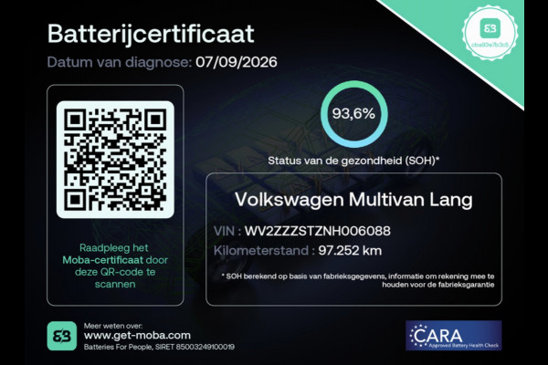 Volkswagen Multivan 1.4 eHybrid LANG 7P SOH-93% PANO/CAM/LED/DAB/CARPLAY/NAVI/V-COCPIT/TRKHAAK///