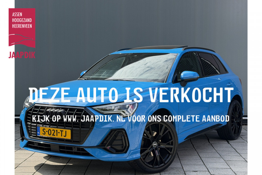 Audi Q3 BWJ 2019 | 35TFSI 190PK S Line Pro Line S AUTOMAAT | TREKHAAK | PANO DAK | 3X S-LINE | LEER | CAMERA A | ABT | EL KOFFER | NAVI | CLIMA