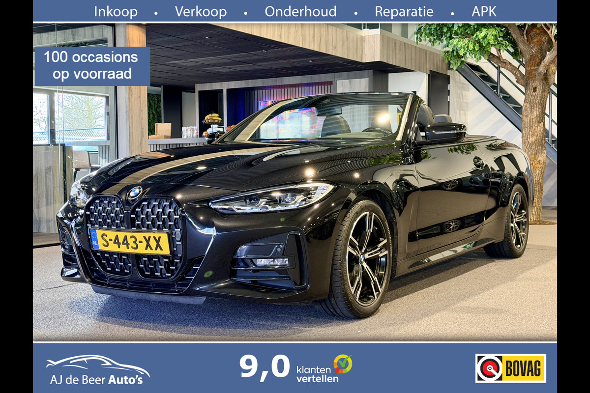 BMW 4 Serie Cabrio 420i High Executive H/K | Camera |Stoel/stuur/nek verwarming | Carplay | Navigatie