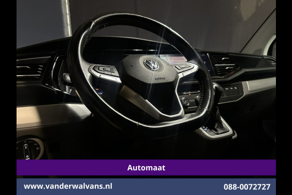 Volkswagen Transporter 2.0 TDI 200pk Automaat L2H1 Bulli inrichting Euro6 Airco | Camera | 2500kg Trekhaak | Imperiaal | Apple Carplay | LED Adaptieve Cruisecontrol, Android Auto LM Velgen, Lederen bekleding, Stoelverwarming, Parkeersensoren