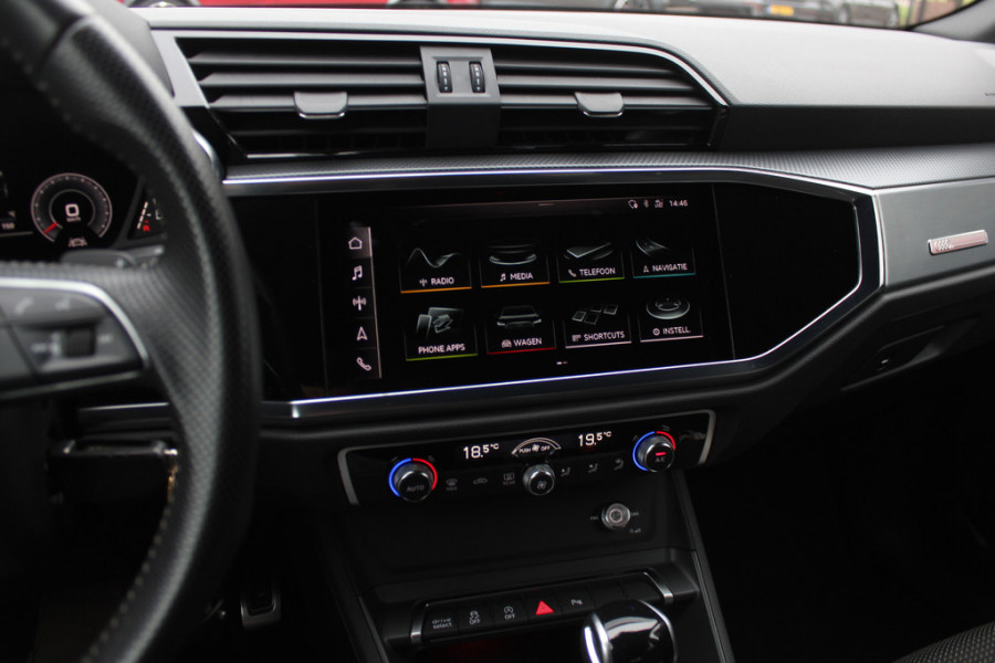 Audi Q3 35 TFSI S Line / CarPlay / Parkeerhulp V+A / 18'' / Sfeerverlichting / Elektr. stoelen / Matrix LED / Virtual Cockpit / Cruise Control