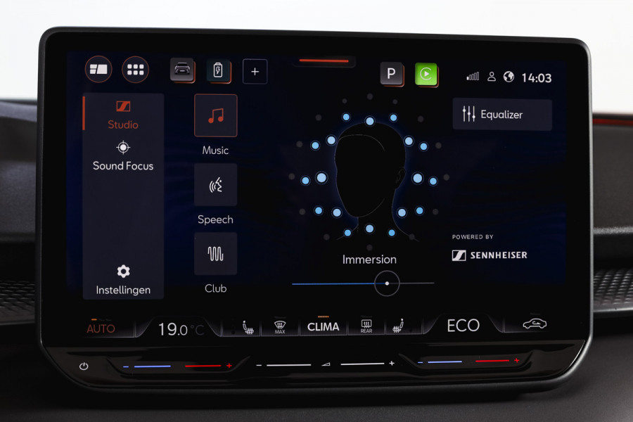 CUPRA Terramar 1.5 TSI e-Hybrid 272 PK VZ Performance | S/K-Panodak | Elek. Trekhaak | Matrix LED | Sennheiser | Elek. stoelen | Adapt. Cruise | Stoel-+Stuurverw. | 360 Camera | NAV+App. Connect | ECC | LM 20" | 5054