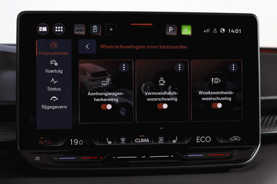 CUPRA Terramar 1.5 TSI e-Hybrid 272 PK VZ Performance | S/K-Panodak | Elek. Trekhaak | Matrix LED | Sennheiser | Elek. stoelen | Adapt. Cruise | Stoel-+Stuurverw. | 360 Camera | NAV+App. Connect | ECC | LM 20" | 4153