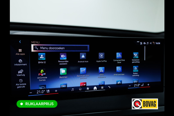 BMW iX xDrive45 101 kWh M-Sport | Pano | Elec. Trekhaak | Luchtvering | Verlichte gril | Stoelverw. en koeling, | Achterbankverw. | Softclose, Meesturende achteras, Harman Kardon, 36 maanden Fabrieksgarantie NL-Auto, Service Inclusive