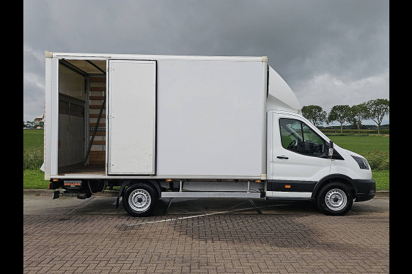 Ford Transit 350 2.0 TDCI L4 Airco, Laadklep, Zijdeur, Lat-om-Lat Betimmerd, Euro6, 130PK, Spoiler, Oh-Historie, NAP