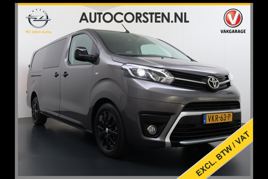 Toyota ProAce Worker 2.0D-4D L3H1 Dubbele Cabine 5-Persoons Ecc 3D-Navi Apple Carplay Android Auto Bluetooth Black Line Long DC Cruise Control Lmv Regen-Lichtsensor led Privacy Glas Schuifdeur 1e Eigenaar Dealeronderhouden Origineel Nederlandse Auto