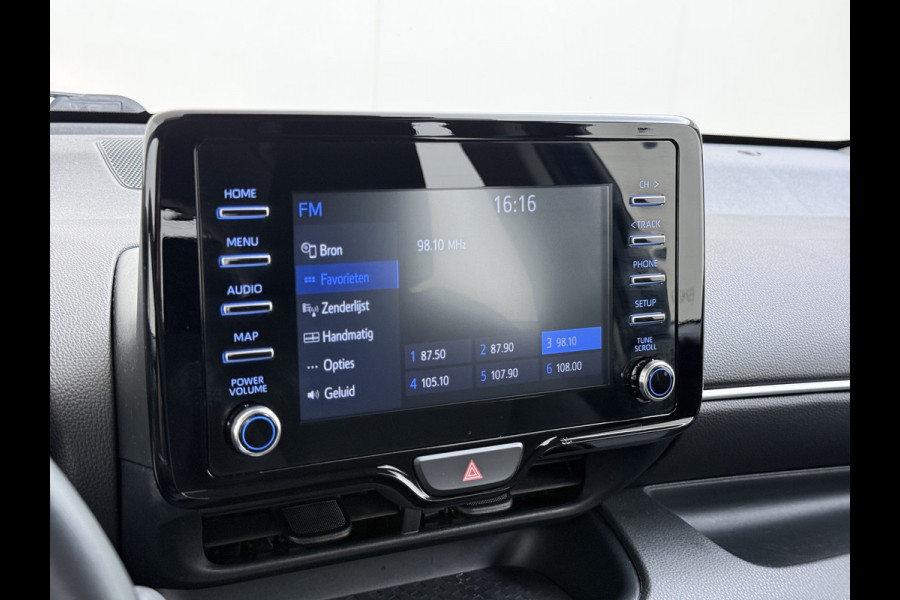 Toyota Yaris 1.5 Hybrid Automaat Camera Adap.Cruise Apple Carplay Android Auto Navi* Ecc Bluetooth Active Regen-Lichtsensor Isofix LTA Stuurhulp Wifi Miracast PCS RSA DRCC 1e Eigenaar