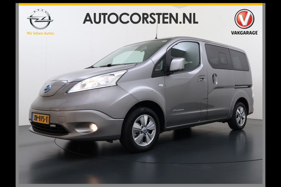 Nissan e-NV200 Evalia 40kWh Automaat 2X Schuifdeur 5-Persoons SOH 89% Camera Stoel+Stuurverwarming Navi DAB Connect Edition Regen-Lichtsensor Cruise Control Bluetooth Privacy Glas Isofix Lmv 15" 1e Eigenaar Dealeronderhouden Origineel Nederlandse Auto