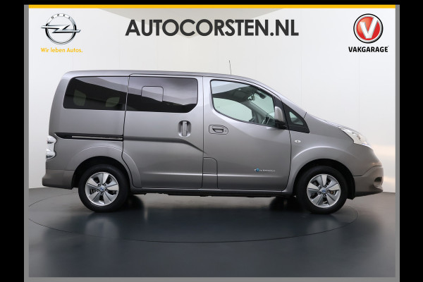 Nissan e-NV200 Evalia 40kWh Automaat 2X Schuifdeur 5-Persoons SOH 89% Camera Stoel+Stuurverwarming Navi DAB Connect Edition Regen-Lichtsensor Cruise Control Bluetooth Privacy Glas Isofix Lmv 15" 1e Eigenaar Dealeronderhouden Origineel Nederlandse Auto