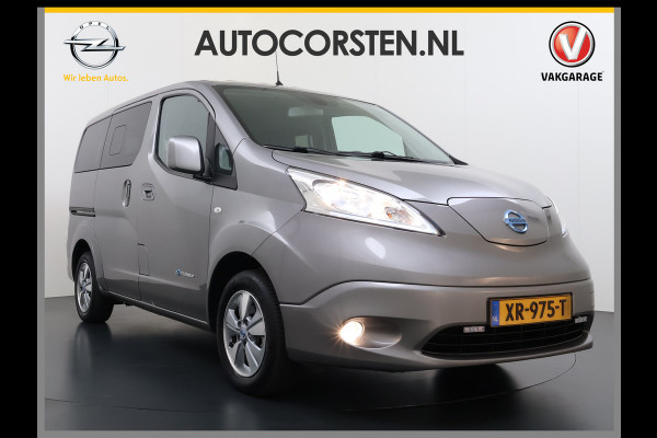 Nissan e-NV200 Evalia 40kWh Automaat 2X Schuifdeur 5-Persoons SOH 89% Camera Stoel+Stuurverwarming Navi DAB Connect Edition Regen-Lichtsensor Cruise Control Bluetooth Privacy Glas Isofix Lmv 15" 1e Eigenaar Dealeronderhouden Origineel Nederlandse Auto