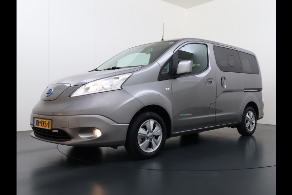 Nissan e-NV200 Evalia 40kWh Automaat 2X Schuifdeur 5-Persoons SOH 89% Camera Stoel+Stuurverwarming Navi DAB Connect Edition Regen-Lichtsensor Cruise Control Bluetooth Privacy Glas Isofix Lmv 15" 1e Eigenaar Dealeronderhouden Origineel Nederlandse Auto