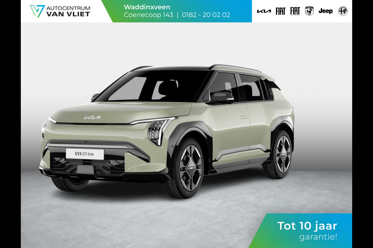 Kia EV3 GT-PlusLine 81.4 kWh | Schuif/kanteldak | Stoel&Stuur Verw. | Camera | Adapt. Cruise | HUD | 19" | Keyless