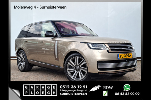 Land Rover Range Rover P510e SV PHEV 4WS 4xMassage Chauffeurspakket Signature Trekhaak Zonsondergang Goud Meridian