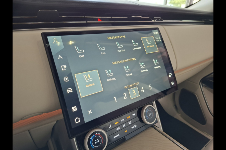Land Rover Range Rover P510e SV PHEV 4WS 4xMassage Chauffeurspakket Signature Trekhaak Zonsondergang Goud Meridian