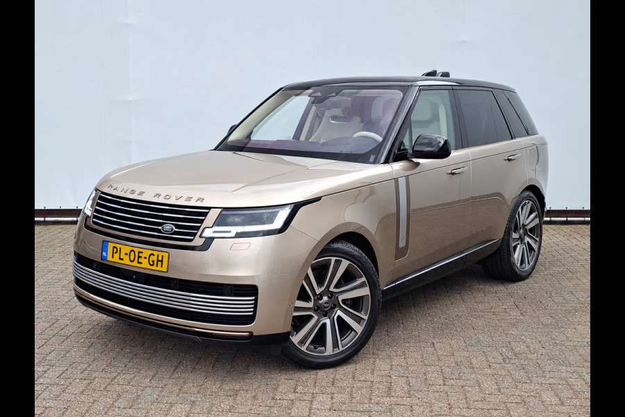 Land Rover Range Rover P510e SV PHEV 4WS 4xMassage Chauffeurspakket Signature Trekhaak Zonsondergang Goud Meridian