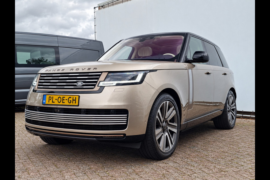 Land Rover Range Rover P510e SV PHEV 4WS 4xMassage Chauffeurspakket Signature Trekhaak Zonsondergang Goud Meridian