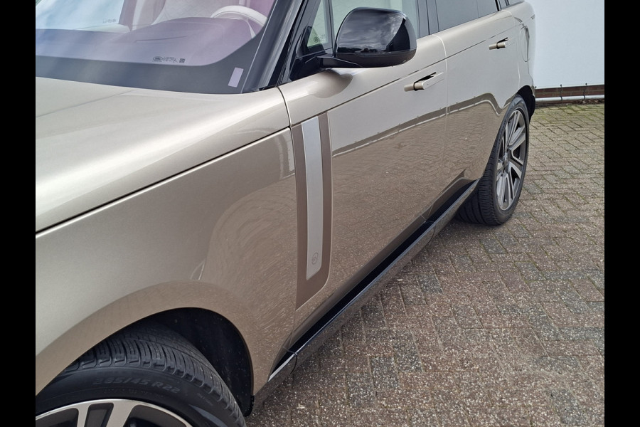 Land Rover Range Rover P510e SV PHEV 4WS 4xMassage Chauffeurspakket Signature Trekhaak Zonsondergang Goud Meridian