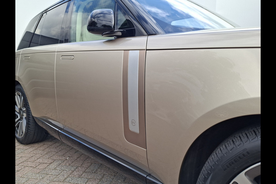 Land Rover Range Rover P510e SV PHEV 4WS 4xMassage Chauffeurspakket Signature Trekhaak Zonsondergang Goud Meridian