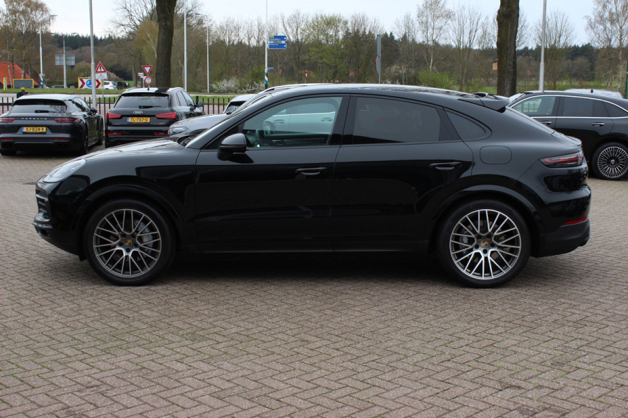 Porsche Cayenne Coupé 3.0 E-Hybrid Platinum Edition / SoH 90,9% / Panoramadak / 360Camera / Luchtvering / 21'' / Sfeerverlichting / Sportchrono / Bose / Keyless / Sportuitlaat / Dodehoek / DAB / Stoelverwarming / ACC